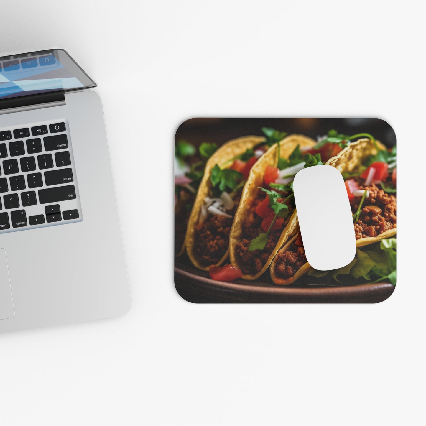 Food - Three Tacos - Mouse Pad (Rectangle)