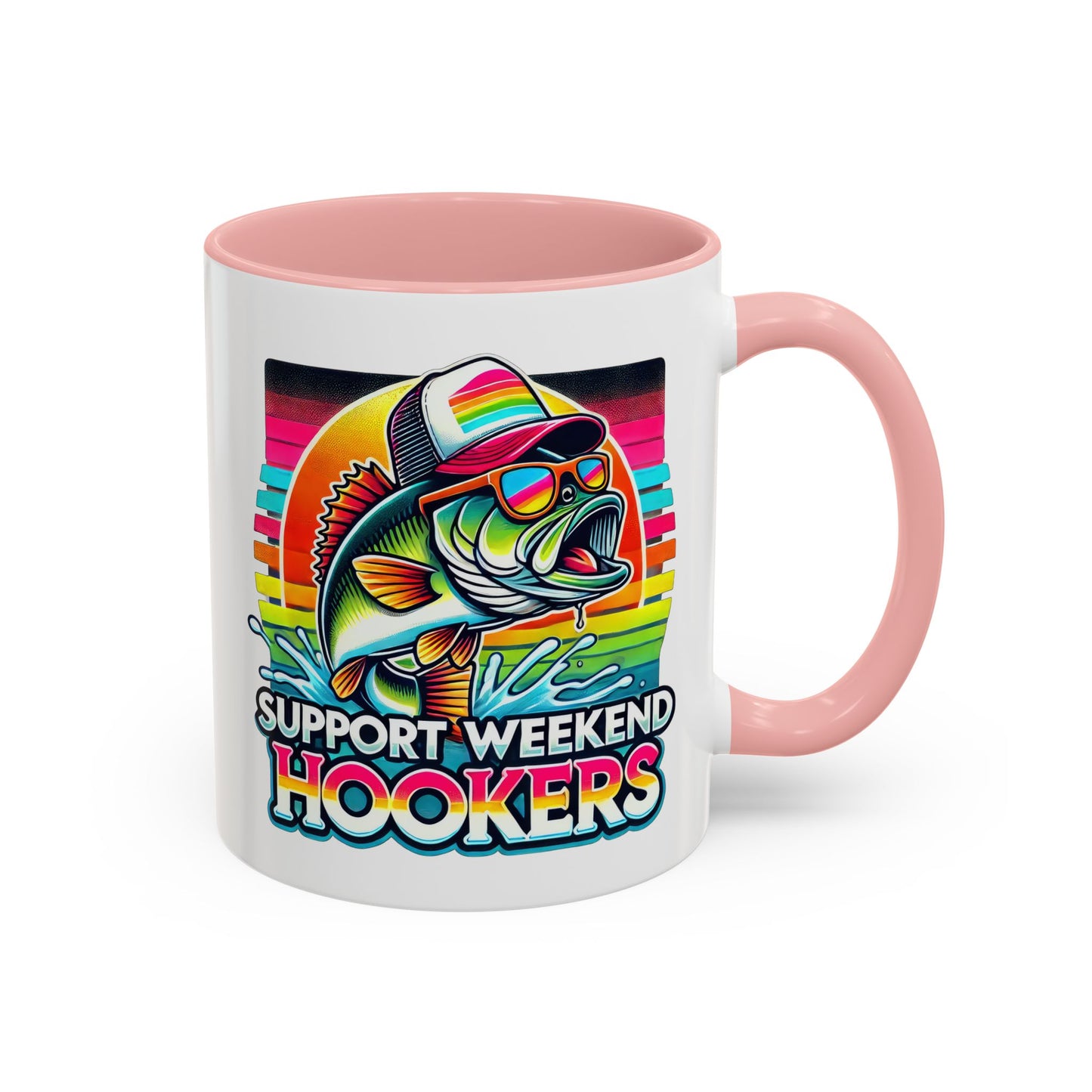 Fishing - Support Weekend Hookers - Accent Coffee Mug (11oz)