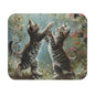 Cats - Two Kittens In Garden - Mouse Pad (Rectangle)