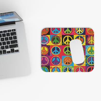 Hippie Peace Sign - v10 - Mouse Pad (Rectangle)