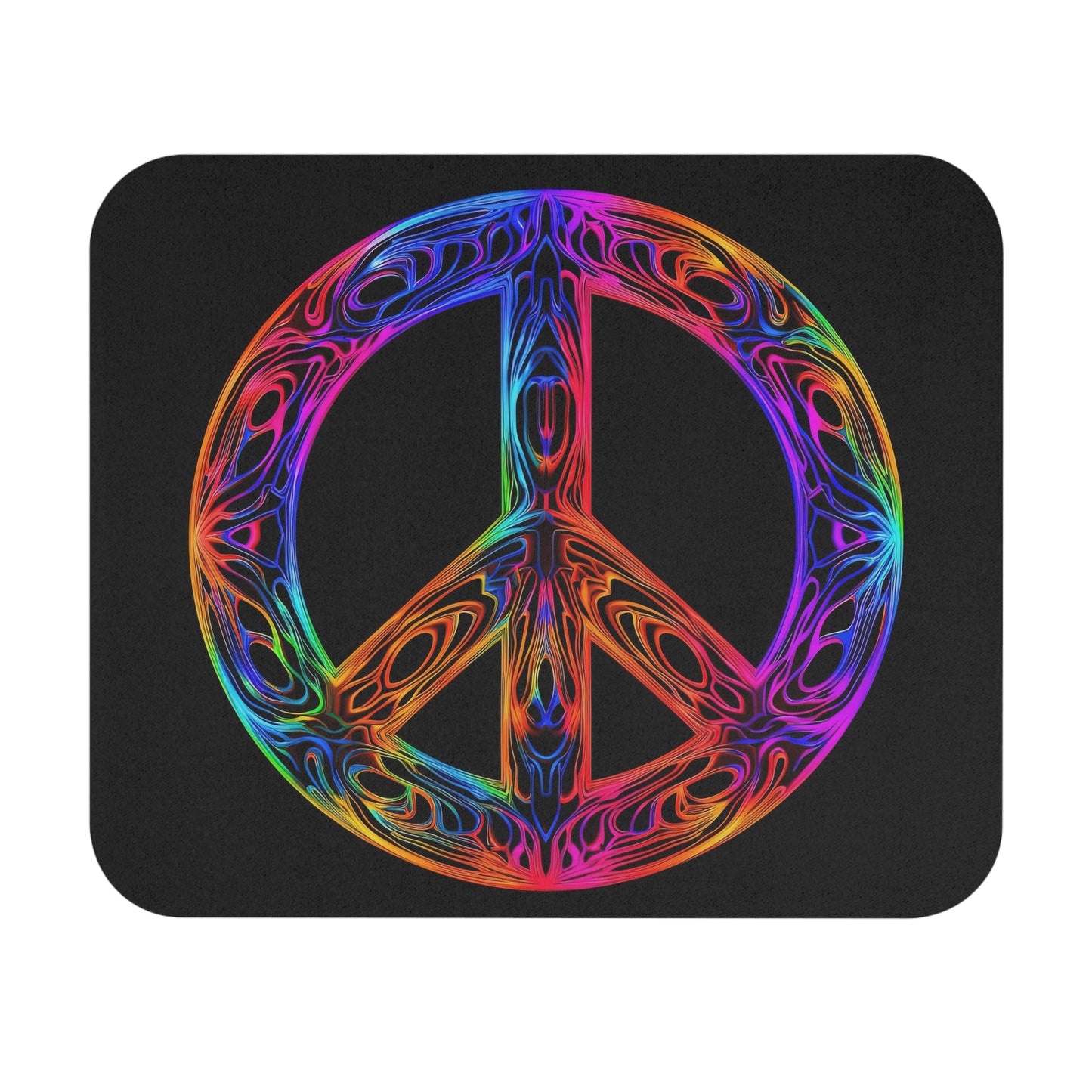 Hippie Peace Sign - v17- Mouse Pad (Rectangle)