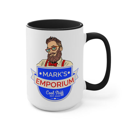 Printify - Mark's Emporium Logo - Accent Mugs - 15oz