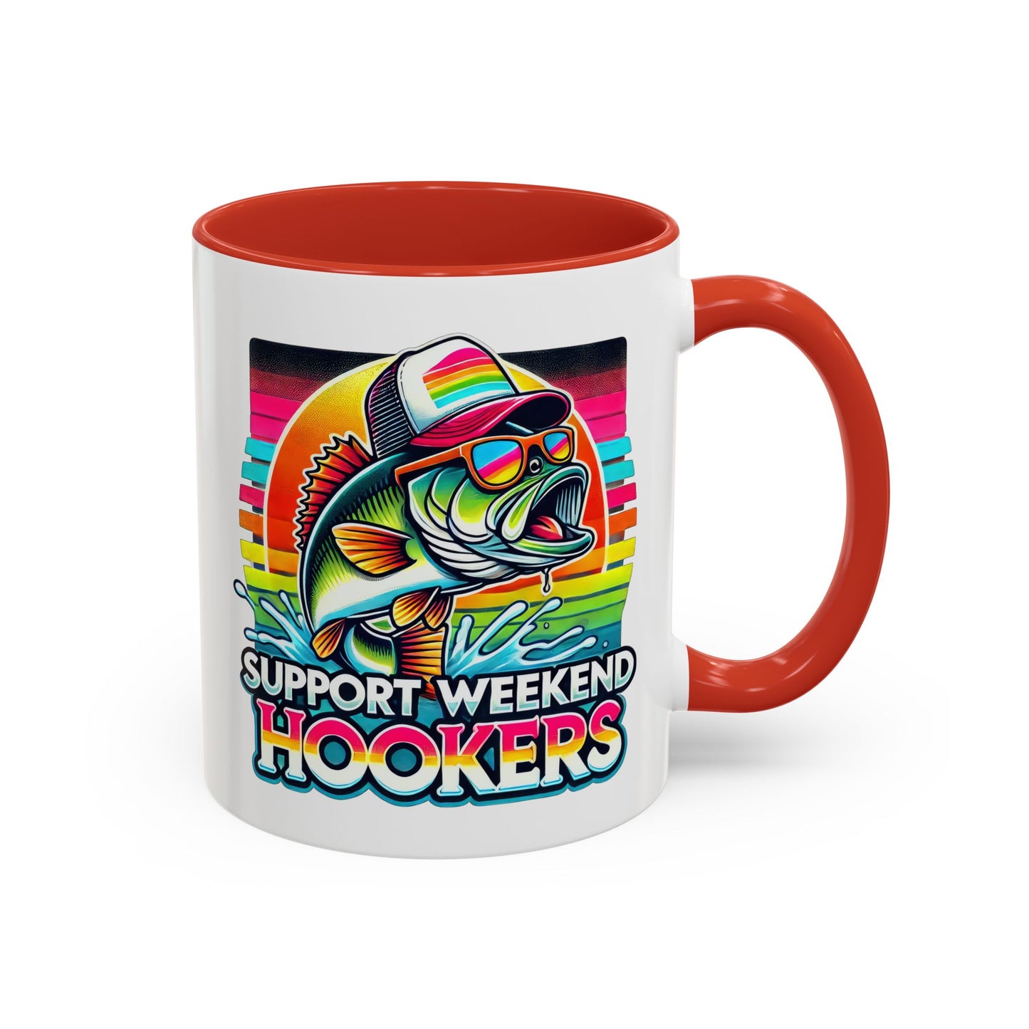 Fishing - Support Weekend Hookers - Accent Coffee Mug (11oz)