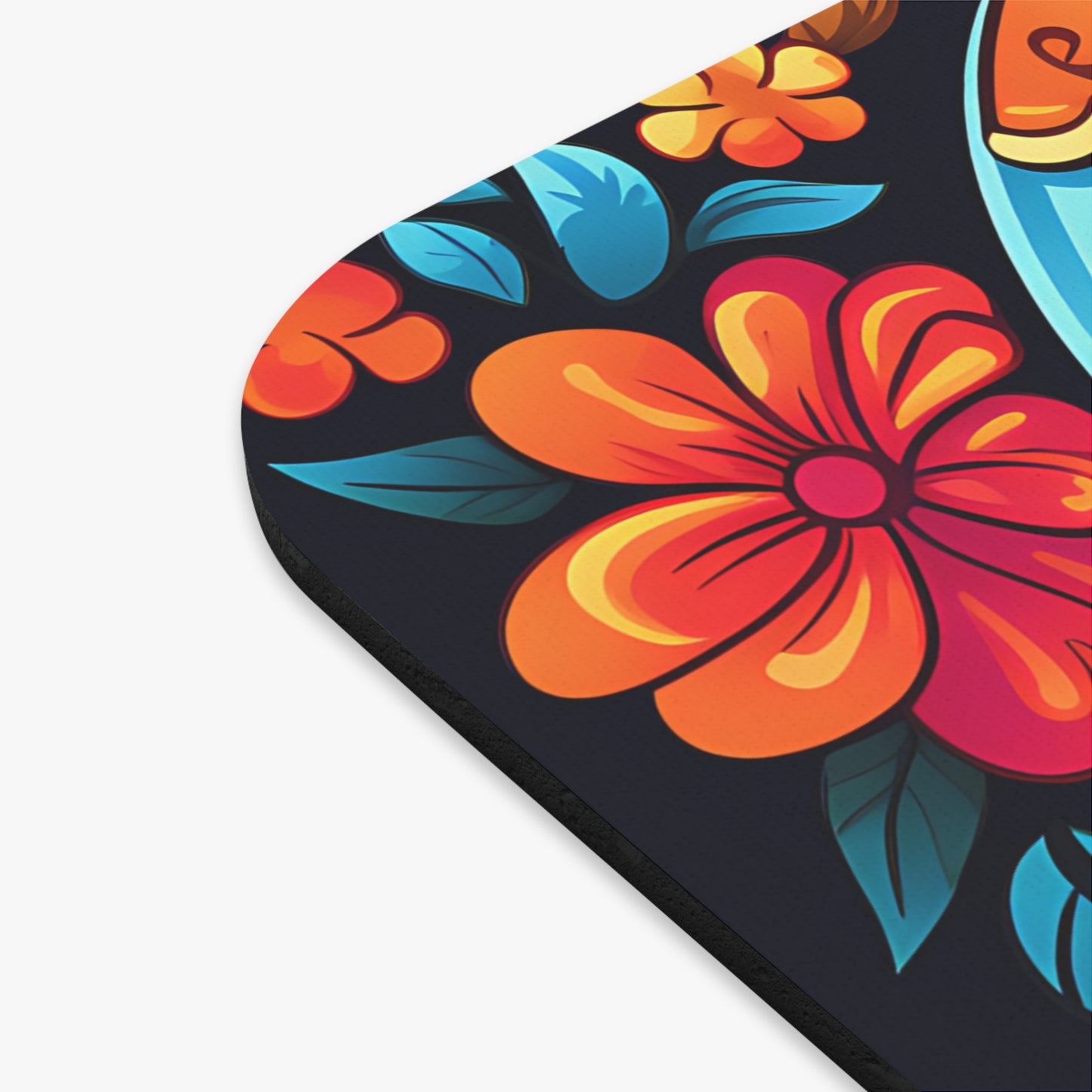 Halloween - Skull And Flowers - Mouse Pad (Rectangle)