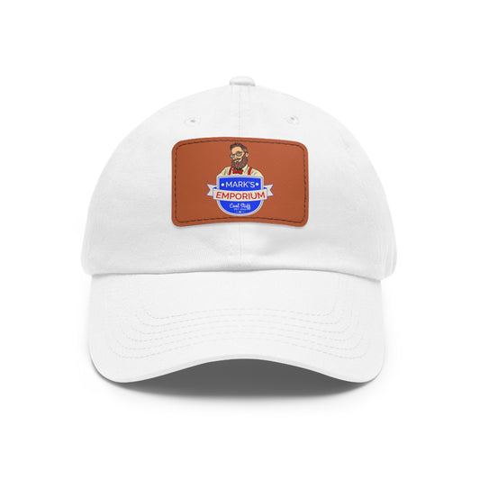 Printity - Mark's Emporium Logo - Dad Hat with Leather Patch (Rectangle)