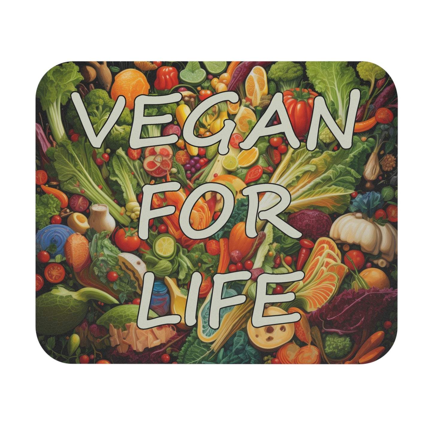 Food - Vegan For Life - Mouse Pad (Rectangle)