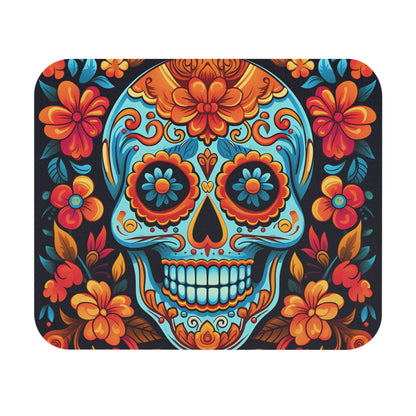 Halloween - Skull And Flowers - Mouse Pad (Rectangle)