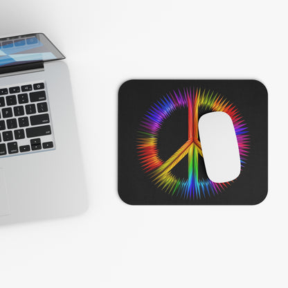 Hippie Peace Sign - v20 - Mouse Pad (Rectangle)