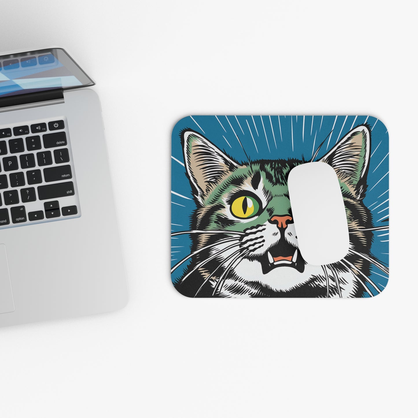 Cats - Pop Cat Face - Mouse Pad (Rectangle)