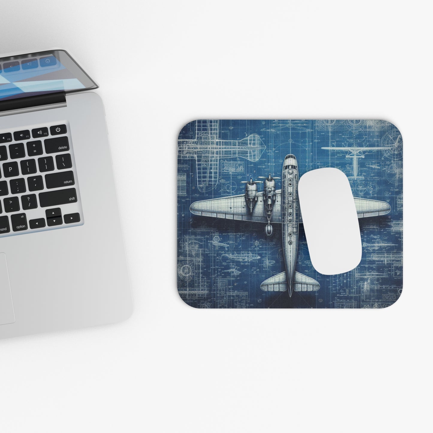 Aviation Blueprint - Airplane - Mouse Pad (Rectangle)