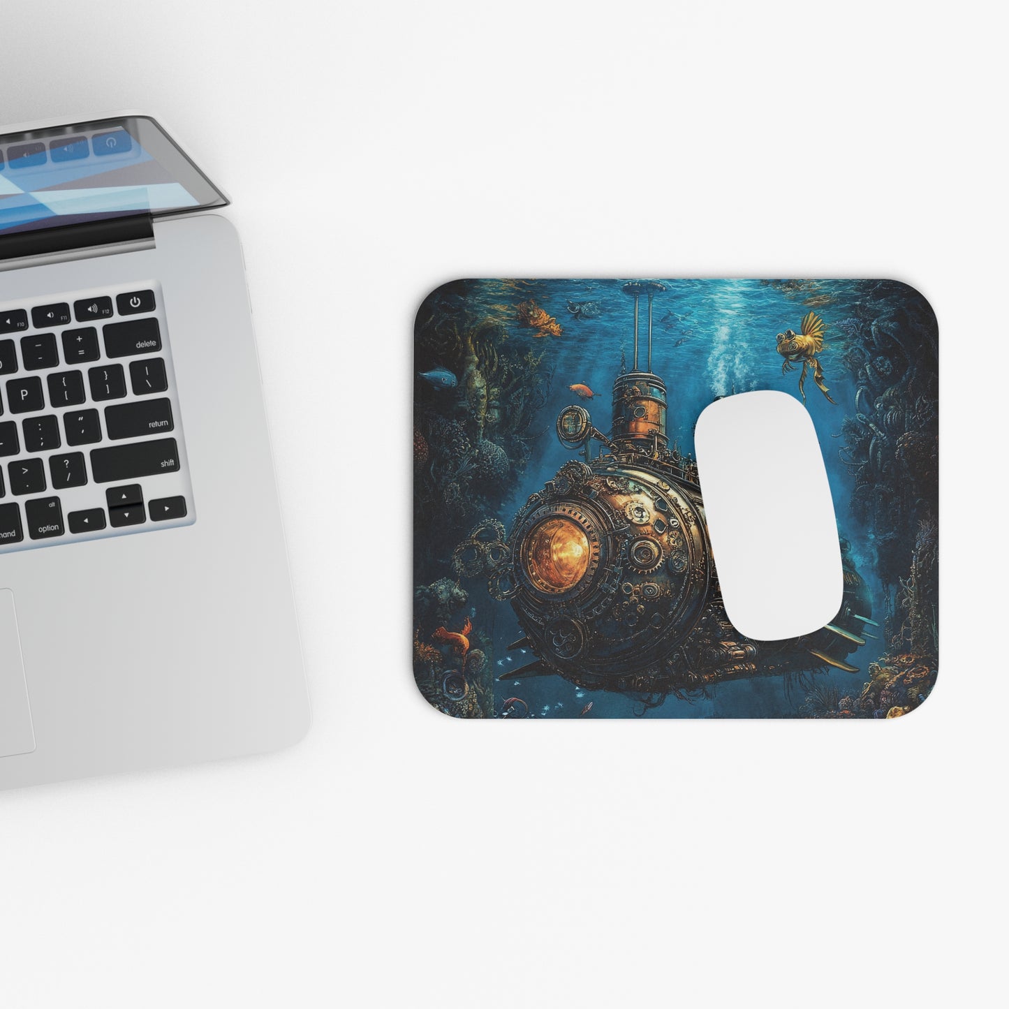 Steampunk - Submarine v3 - Mouse Pad (Rectangle)