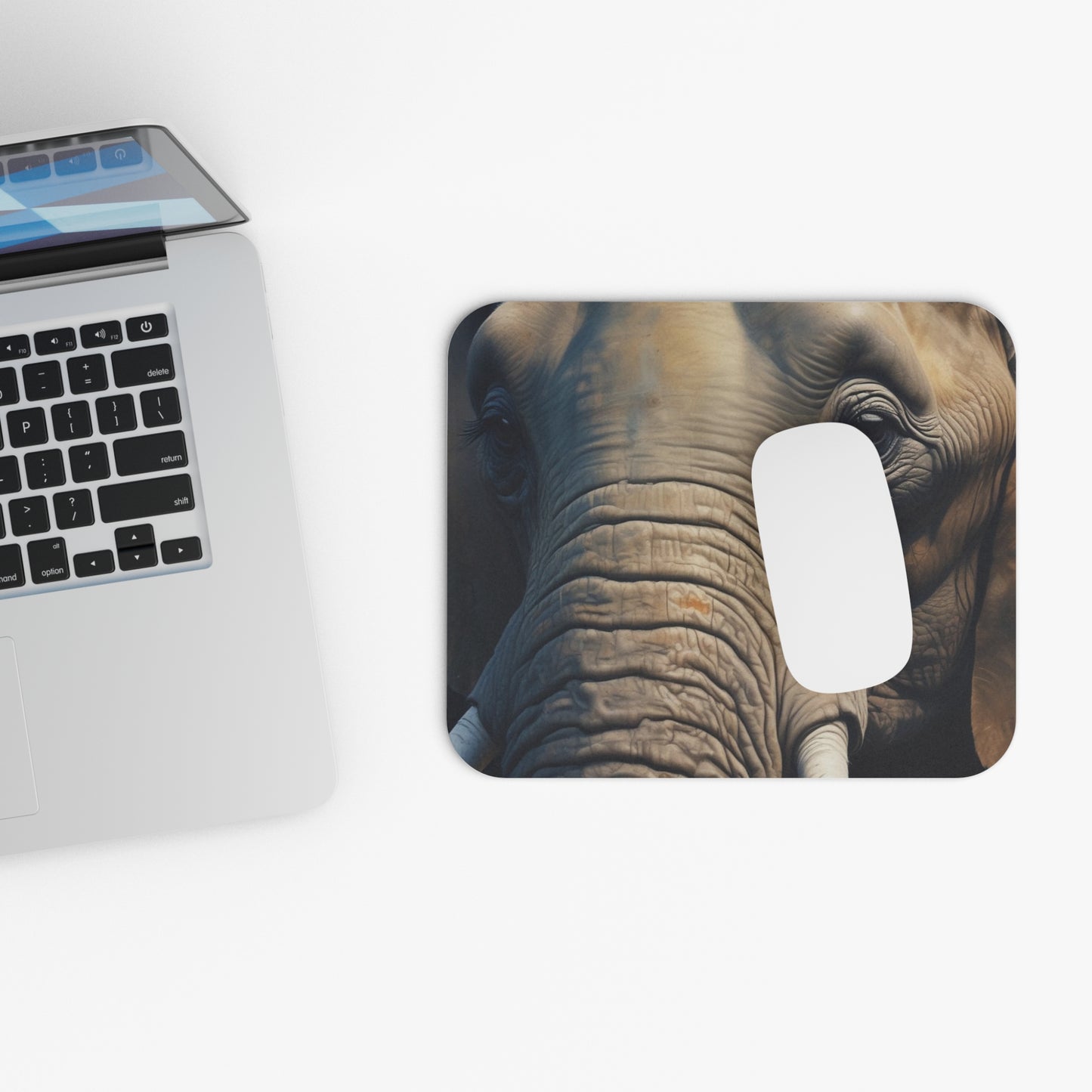 Elephants - Elephant Face - Front - Mouse Pad (Rectangle)