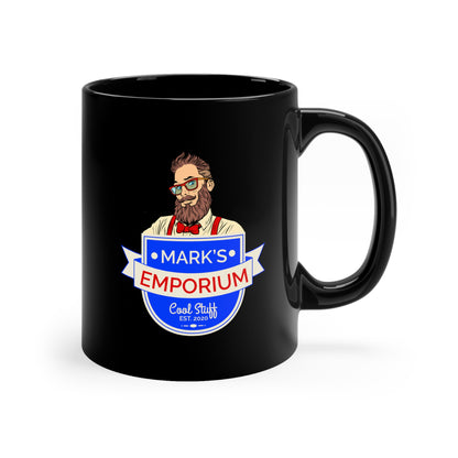 Printify - Mark's Emporium Logo - Black Coffee Mug, 11oz