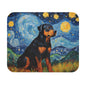 Dogs - Sitting Dog With Night Sky Painting - Mouse Pad (Rectangle)