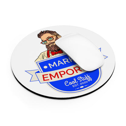 Printify - Mark's Emporium Logo - Round Mouse Pad