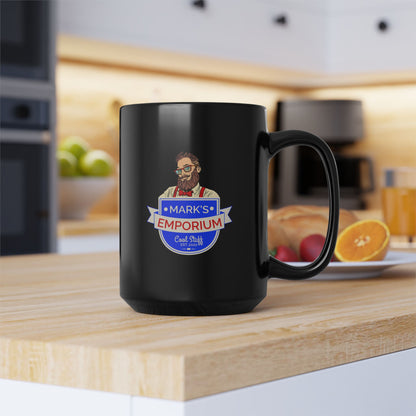 Printify - Mark's Emporium Logo - Black Mug (11oz, 15oz)