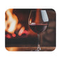 Wine - Red Wine Glass - Fire - Mouse Pad (Rectangle)