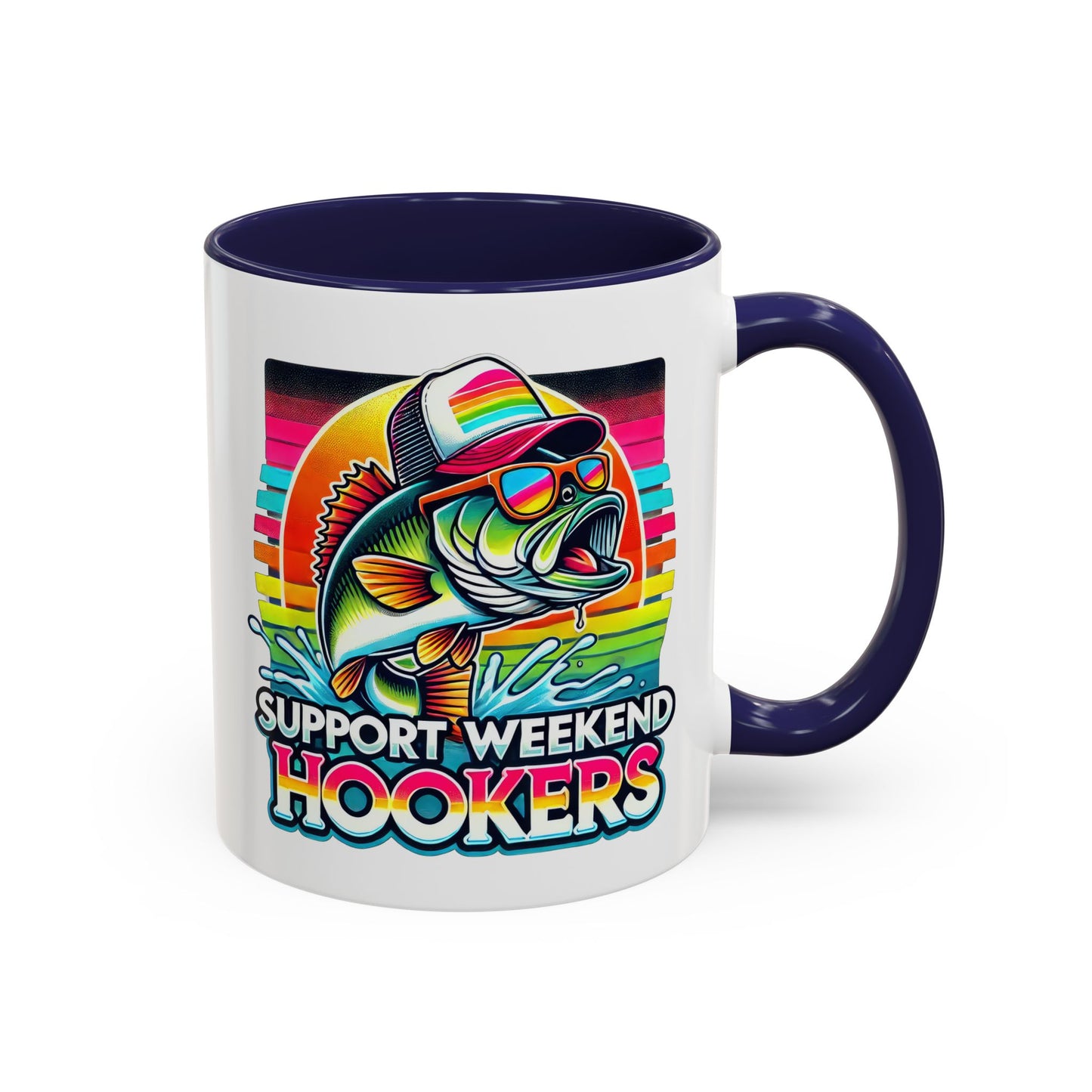 Fishing - Support Weekend Hookers - Accent Coffee Mug (11oz)