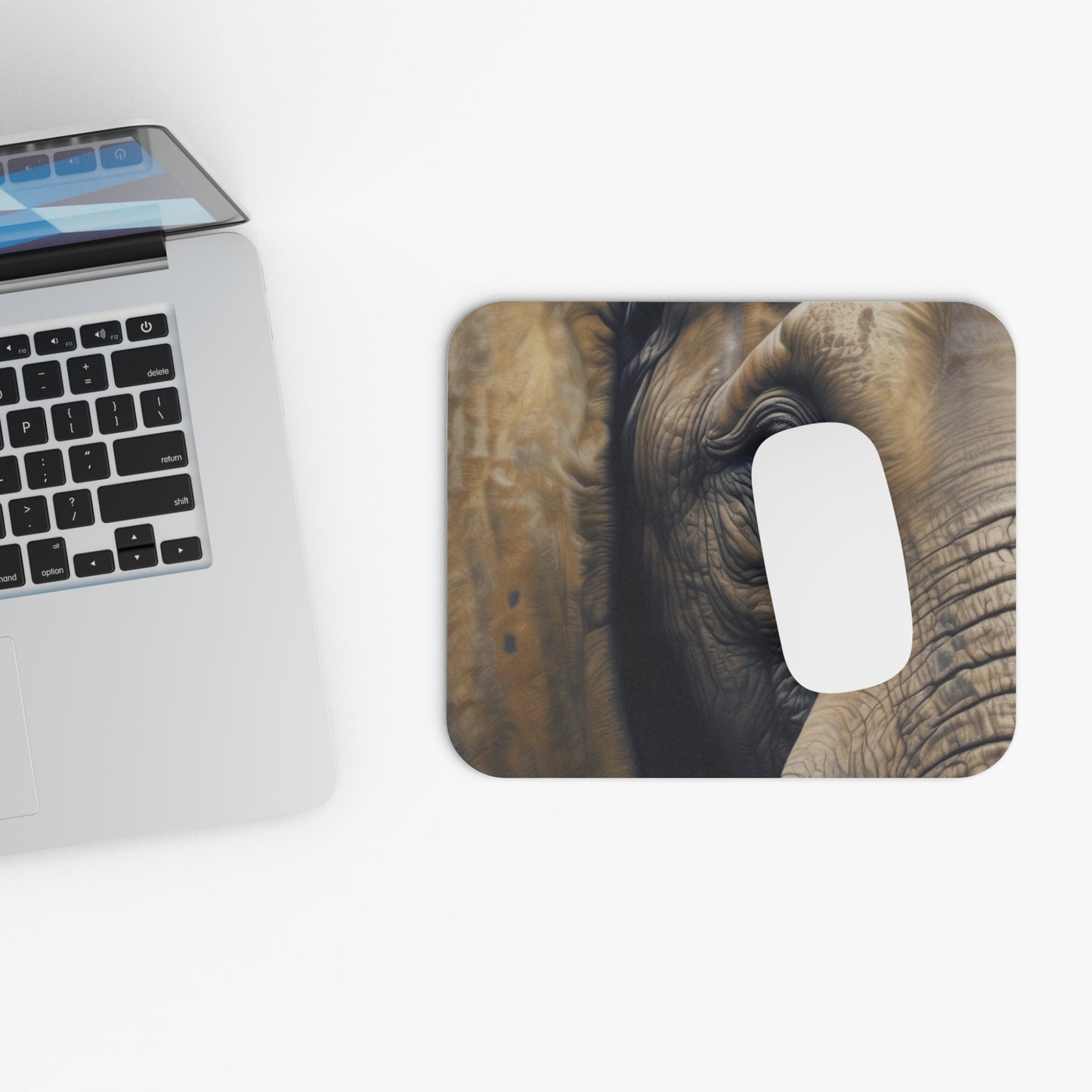 Elephants - Elephant Face - Side View With Eye - Mouse Pad (Rectangle)