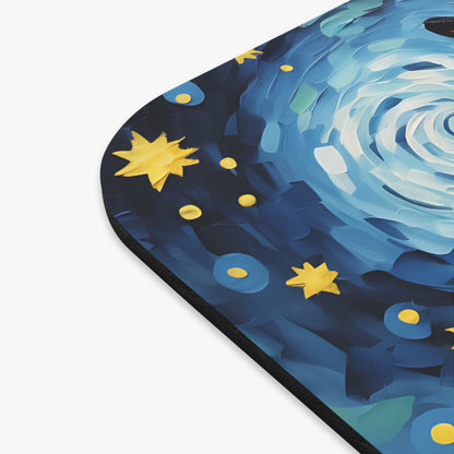 Dogs - Dog With Starry Night Painting - Mouse Pad (Rectangle)