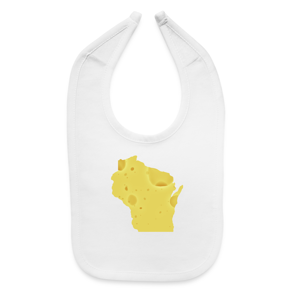 Wisconsin - Cheese - Baby Bib - white