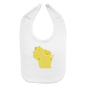 Wisconsin - Cheese - Baby Bib - white