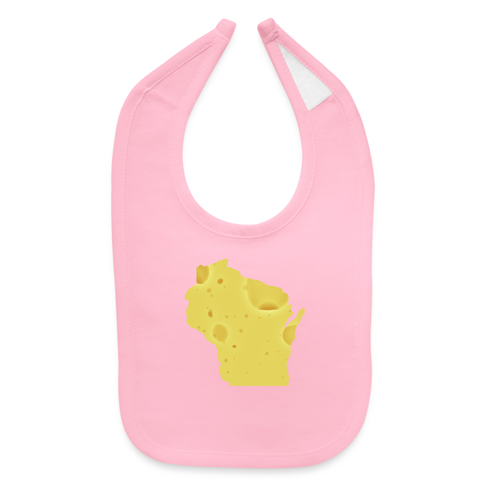 Wisconsin - Cheese - Baby Bib - light pink