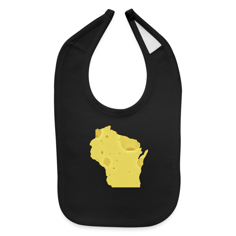 Wisconsin - Cheese - Baby Bib - black