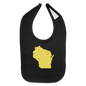 Wisconsin - Cheese - Baby Bib - black