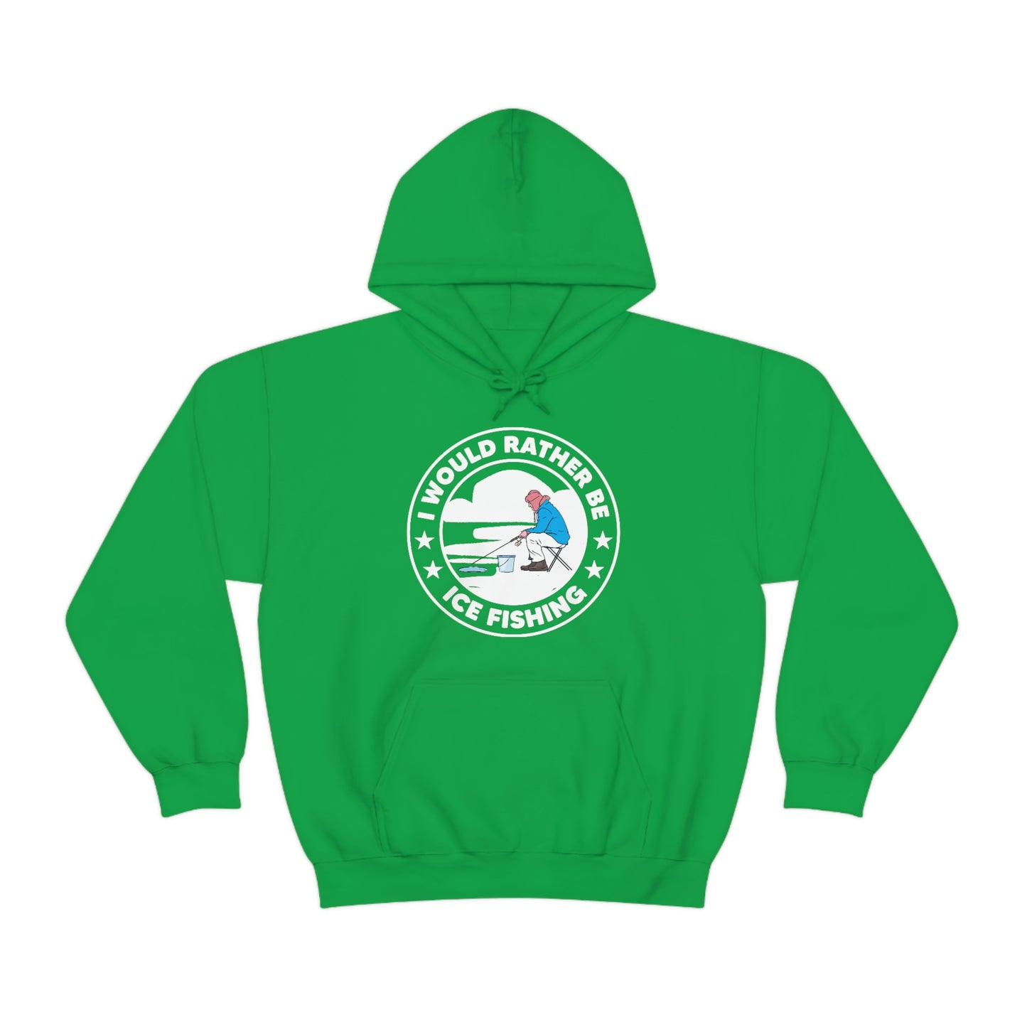 I Would Rather Be Ice Fishing - Unisex Heavy Blend™ Hooded Sweatshirt