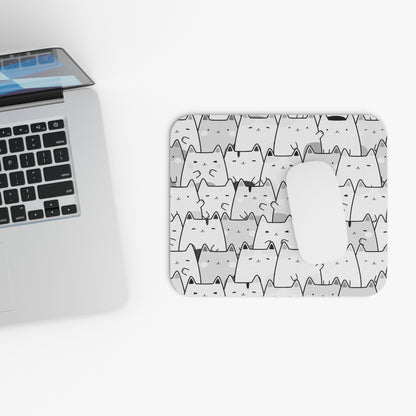 Cats - B & W Pattern - Mouse Pad (Rectangle)