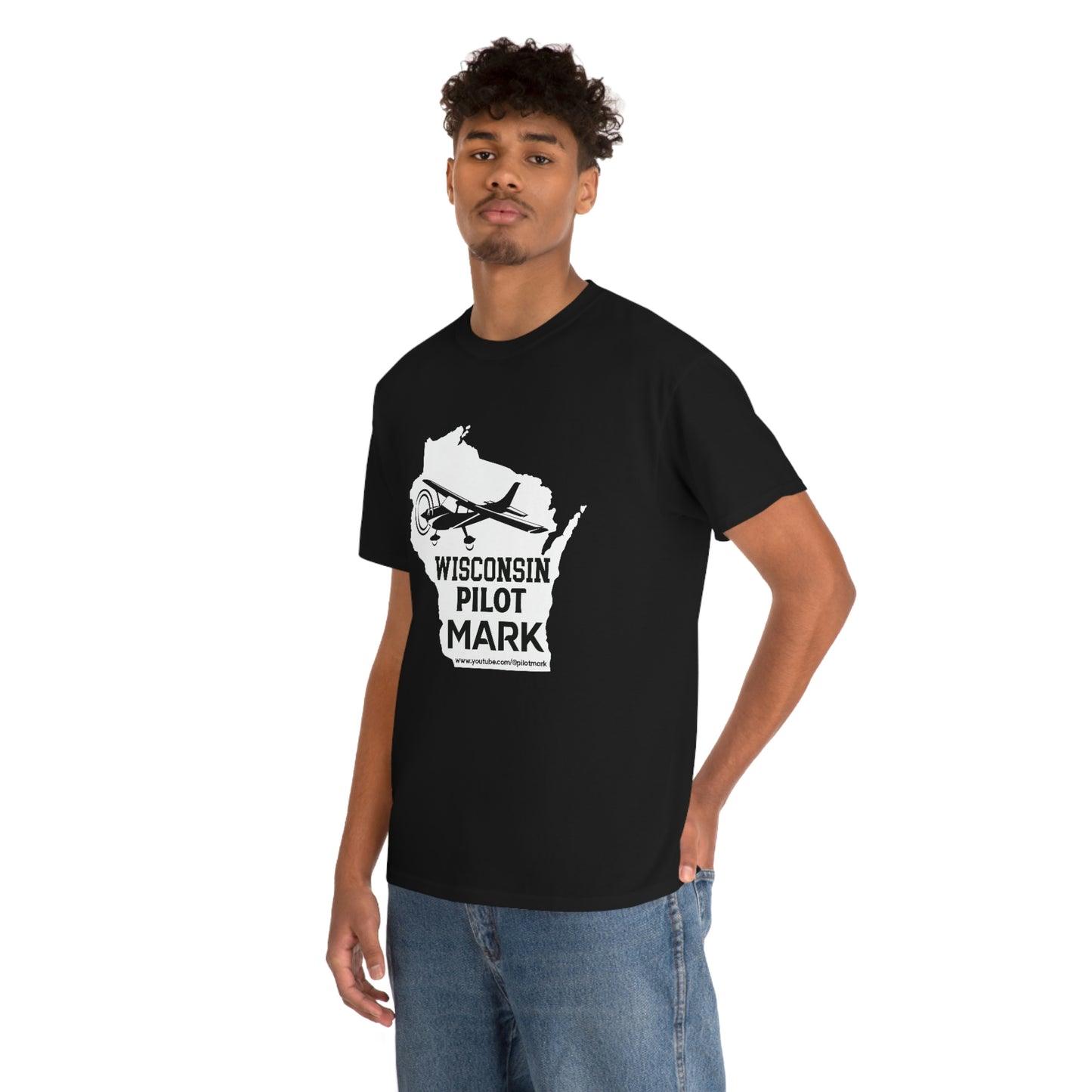 Wisconsin Pilot Mark - YouTube - Unisex Heavy Cotton Tee