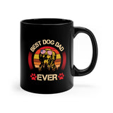 Best Dog Dad Ever - Retro - 11oz Black Mug