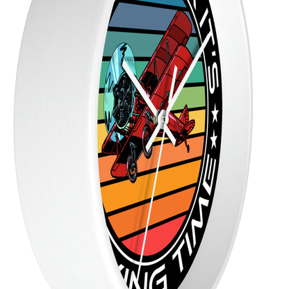 Just Relax - Flying Time - Biplane - Wall Clock