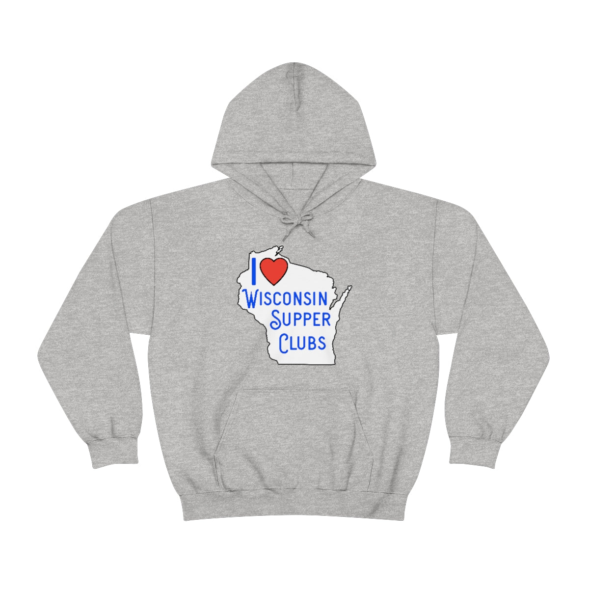 I Love Wisconsin Supper Clubs - Unisex Heavy Blend™ Hooded Sweatshirt