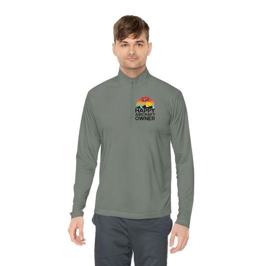 Happy Aircraft Owner - Retro - Unisex Quarter-Zip Pullover