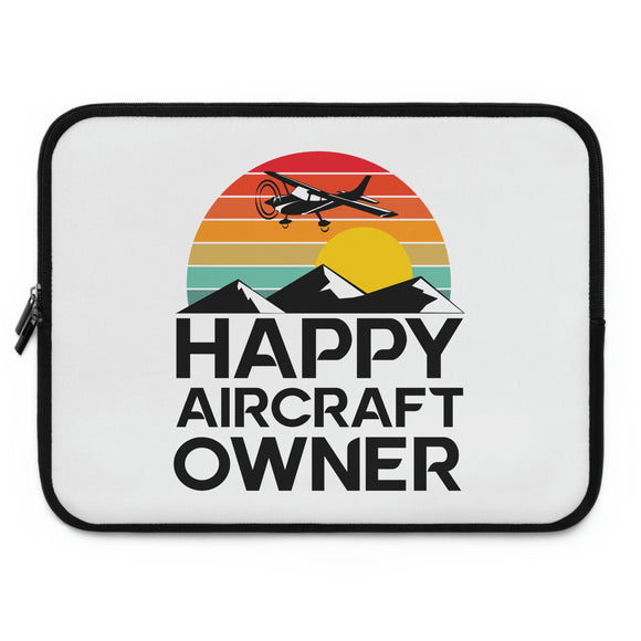 Happy Aircraft Owner - Retro - Laptop Sleeve -15