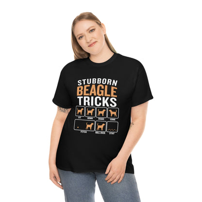 Stubborn Beagle Tricks - Unisex Heavy Cotton Tee