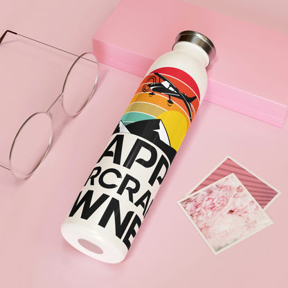 Happy Aircraft Owner - Retro - Slim Water Bottle