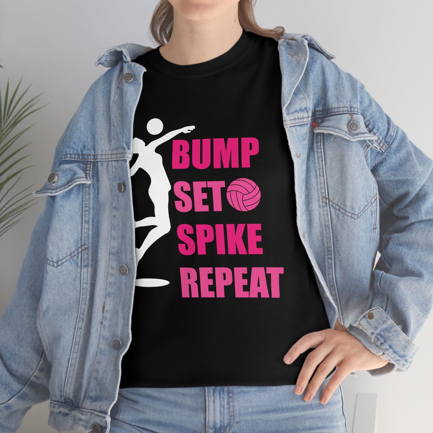 Bump - Set - Spike - Repeat - Unisex Heavy Cotton Tee