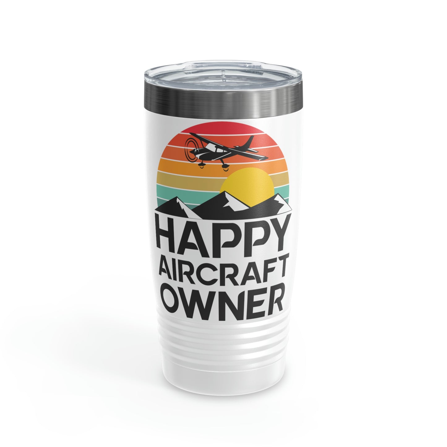 Happy Aircraft Owner - Retro - Ringneck Tumbler, 20oz