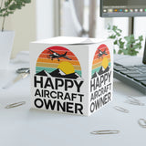 Happy Aircraft Owner - Retro - Note Cube