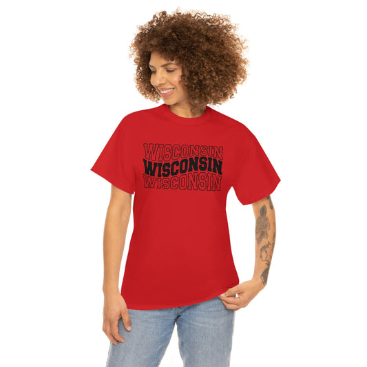 Wisconsin By Three - Unisex Heavy Cotton Tee