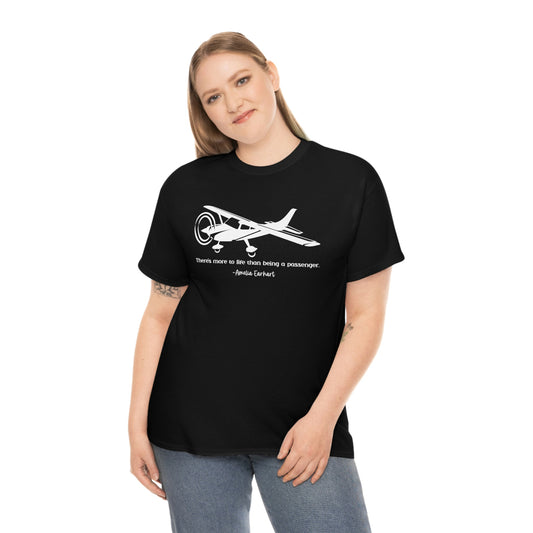 Amelia Earhart - Quote - White - Unisex Heavy Cotton Tee