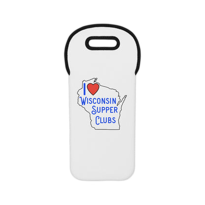 I Love Wisconsin Supper Clubs - Wine Tote Bag