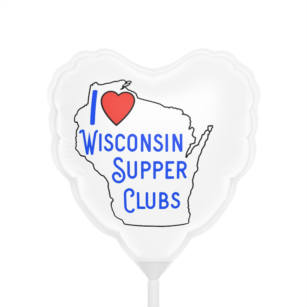 I Love Wisconsin Supper Clubs - Balloon (Heart-Shaped)