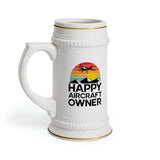 Happy Aircraft Owner - Retro - Beer Stein Mug