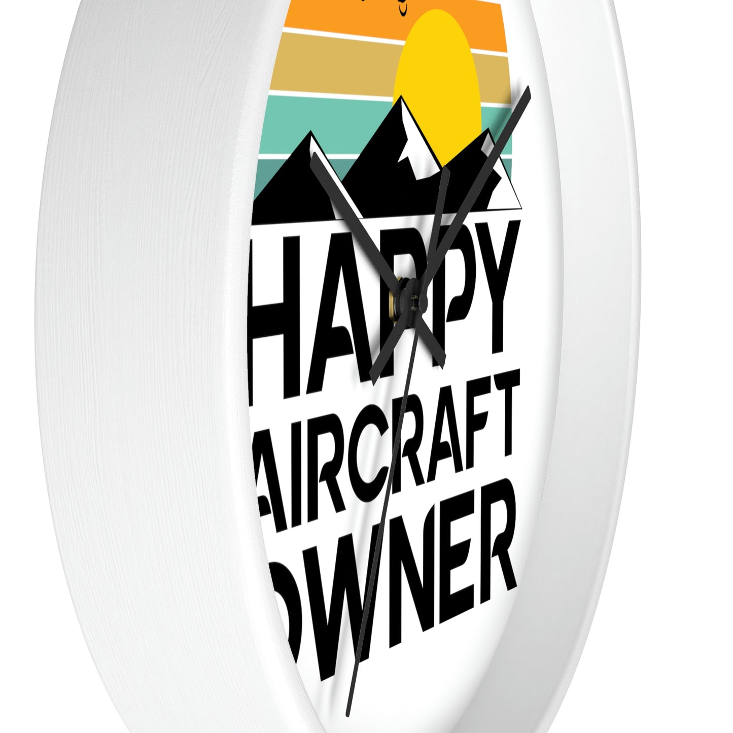 Happy Aircraft Owner - Retro - Circle - Wall Clock