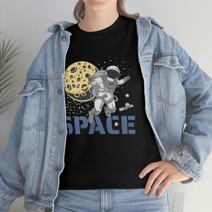 Astronaut - Satellite - Unisex Heavy Cotton Tee