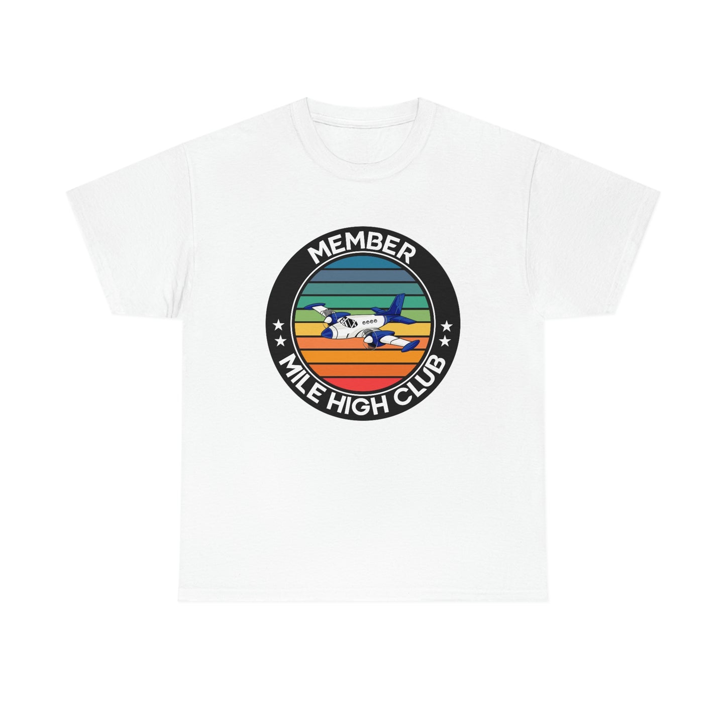 Mile High Club - Member - Circle - Unisex Heavy Cotton Tee